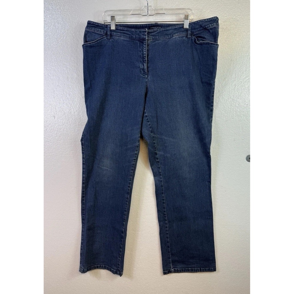 Westbound Women's Jeans Sz 18W Blue Denim Stretch Straight Med Rise